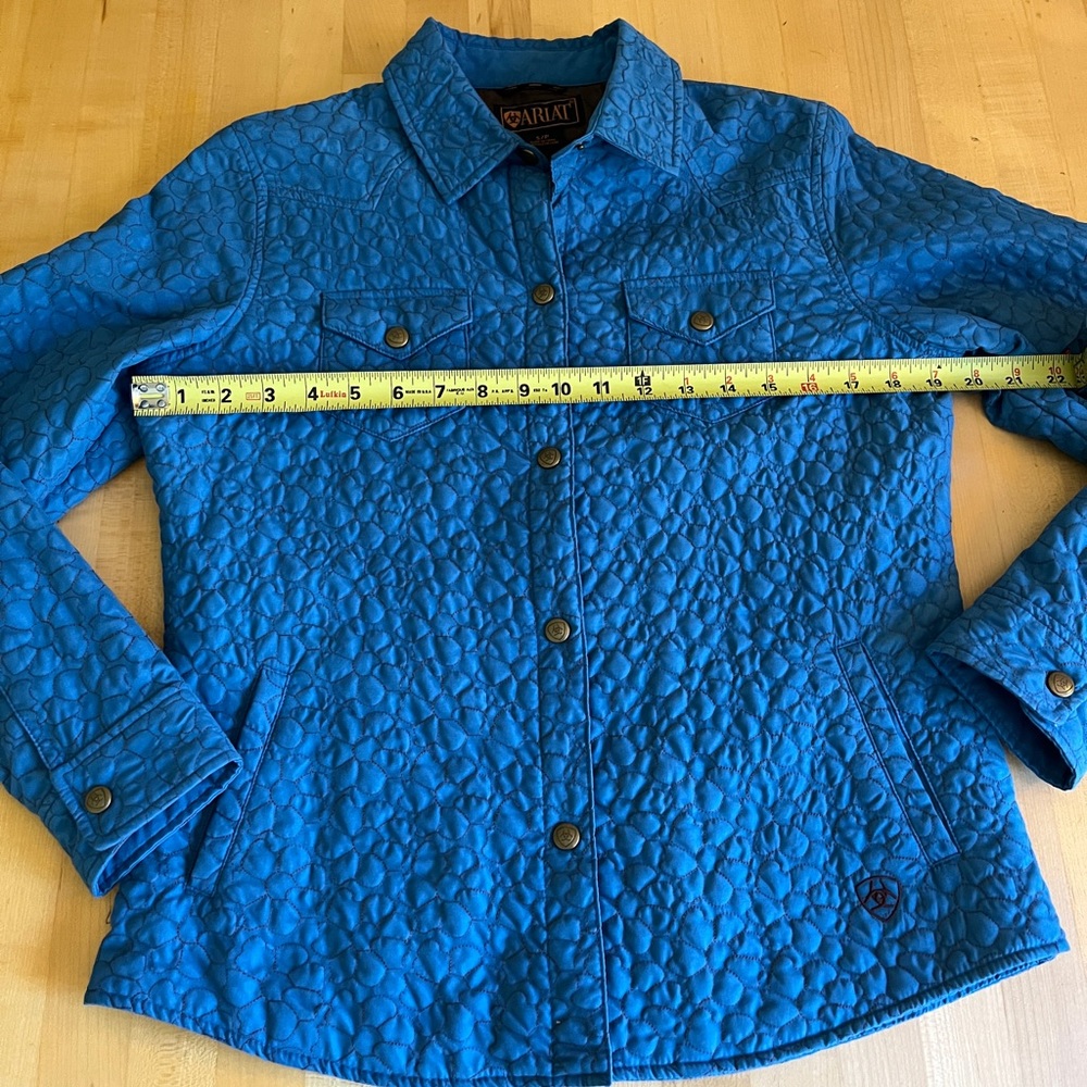 Ariat Teal Blue Quilted Western Riding Equestrian Jacket S - Picture 8 of 12